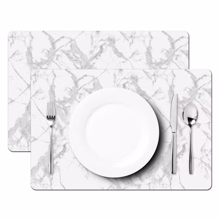 Tischset - Marmor - Rein - Grau - Adern — 2