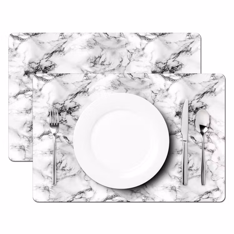 Tischset - Marmor - Schwarz - Dramatisch - Weiß — 2