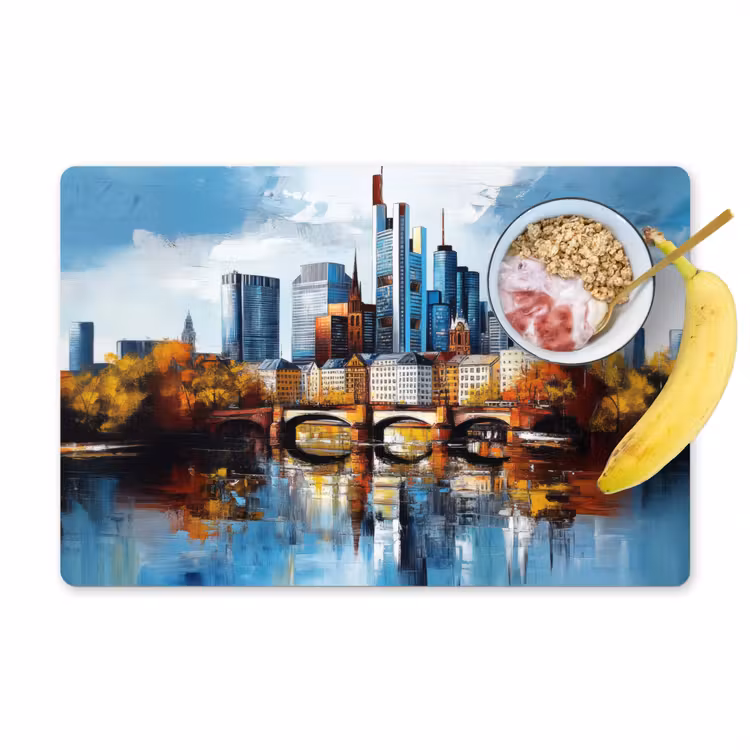 Tischset - Bäume Frankfurt - Stadt - Skyline - Brücke — 1