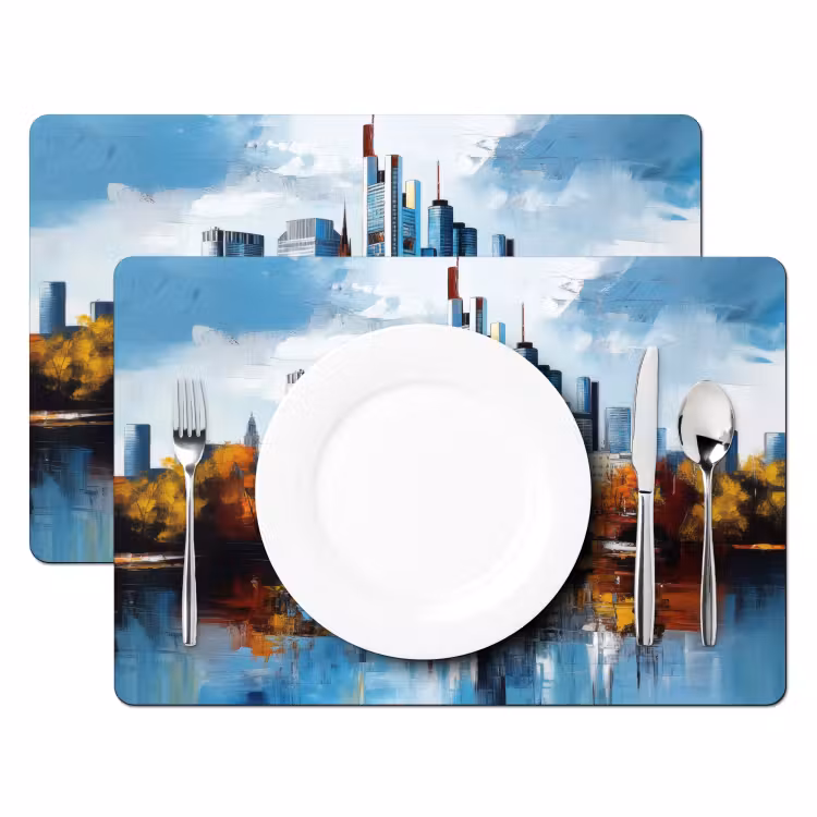 Tischset - Bäume Frankfurt - Stadt - Skyline - Brücke — 2