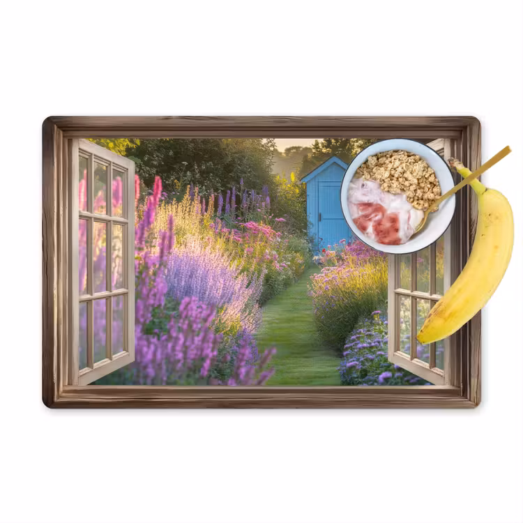 Tischset - Durchsichtig - Blumen - Fenster - Natur — 1