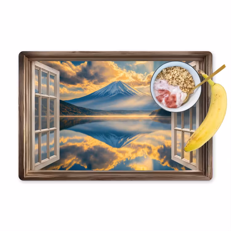 Tischset - Aussicht - Landschaft - Berge - Ansichten - Fenster — 1