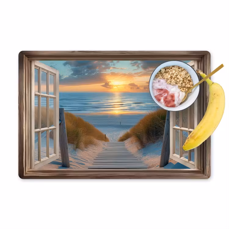 Tischset - Durchblick - Strand - Weg - Sonnenuntergang — 1