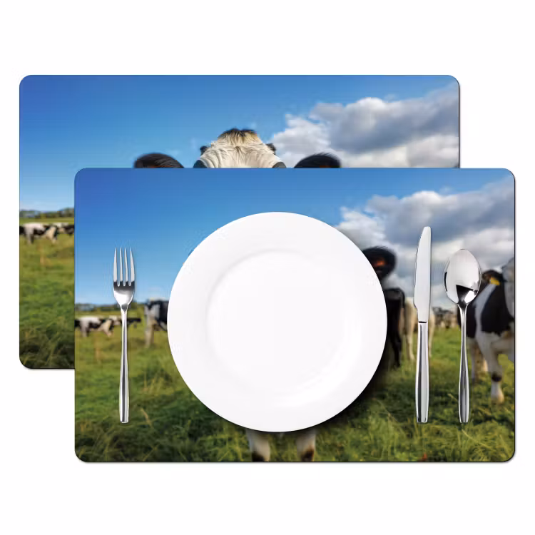 Tischset - Kuh - Zunge - Wiese — 2
