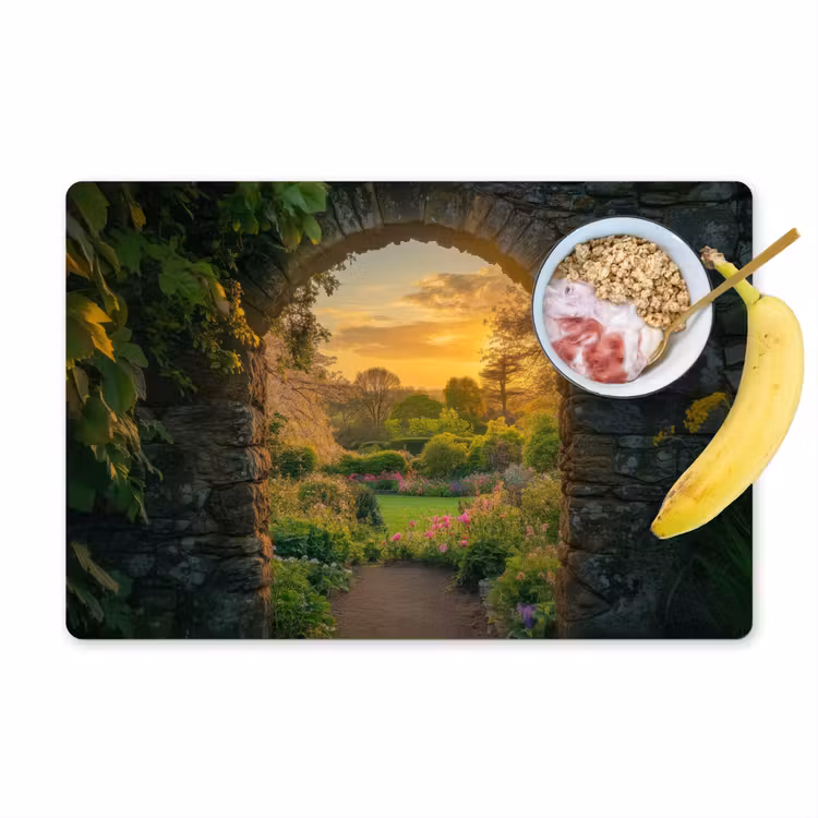 Tischset - Tor - Pflanzen - Sonnenuntergang — 1