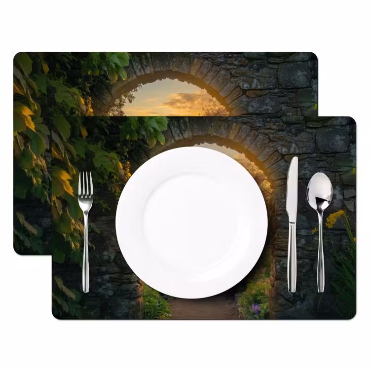 Tischset - Tor - Pflanzen - Sonnenuntergang — 2
