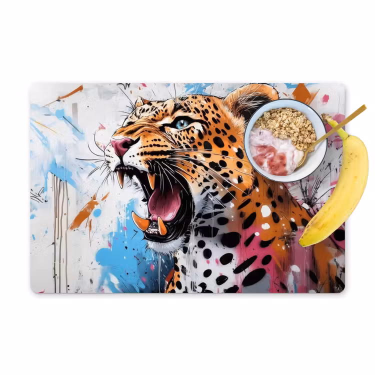 Tischset - Abstrakt - Leopard - Farbenfroh — 1