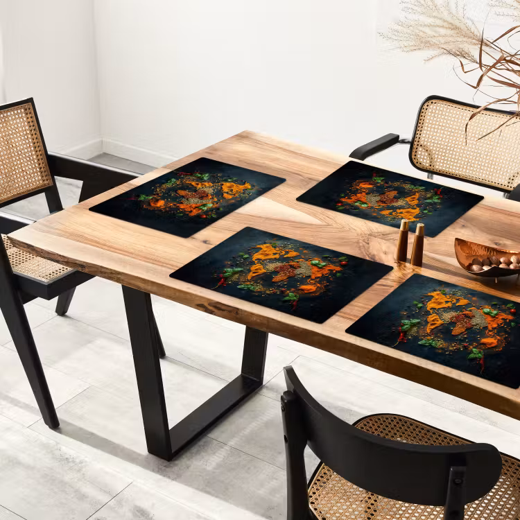 Tischset - Weltkarte - Kräuter - Lebendige Farben — 4