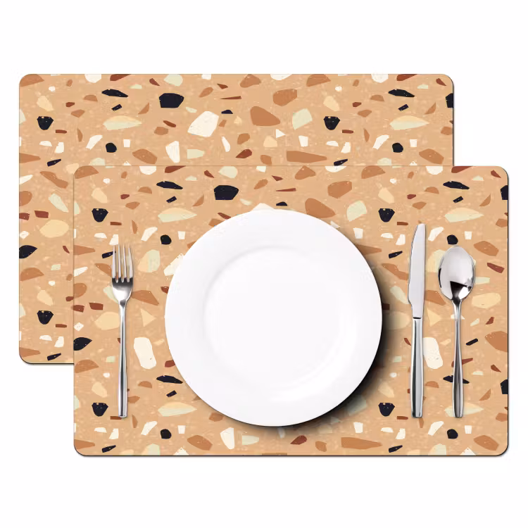 Tischset - Terrazzo - Muster - Bunt - Orange — 2