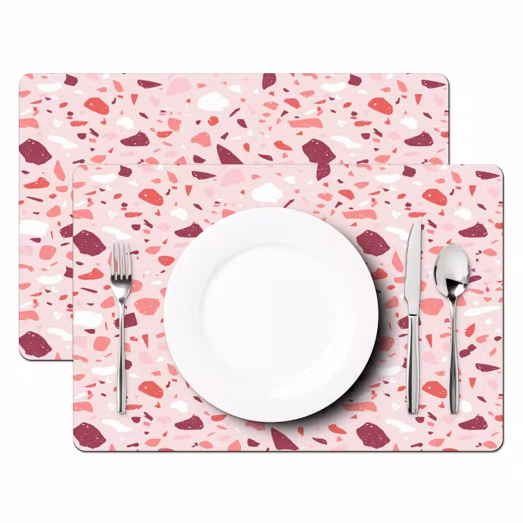 Tischset - Terrazzo - Muster - Rosa — 2