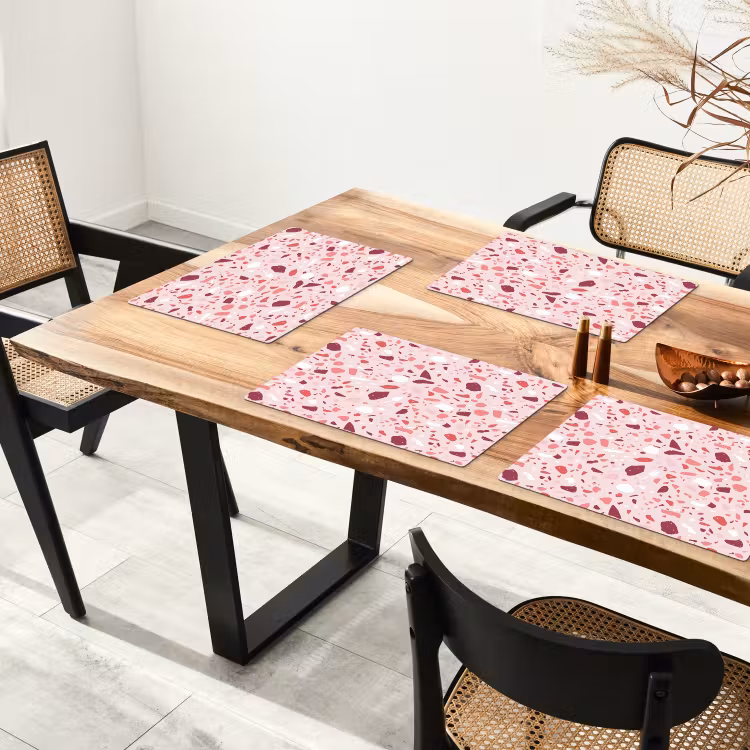 Tischset - Terrazzo - Muster - Rosa — 4