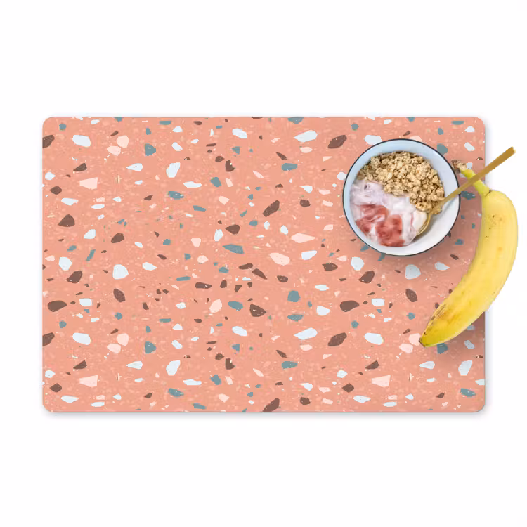 Tischset - Terrazzo - Muster - Bunt - Rosa - Blau — 1