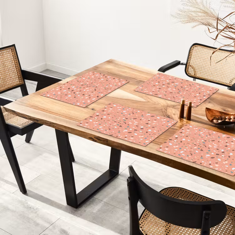 Tischset - Terrazzo - Muster - Bunt - Rosa - Blau — 4