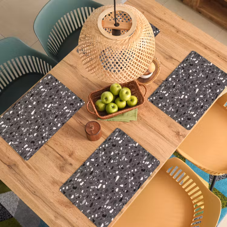 Tischset - Terrazzo - Muster - Grau — 3