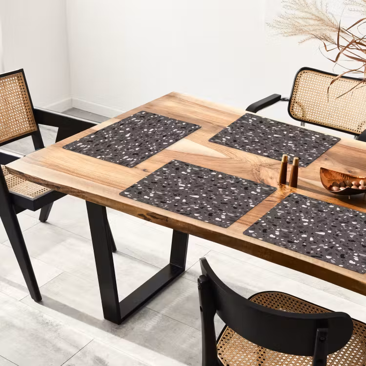 Tischset - Terrazzo - Muster - Grau — 4