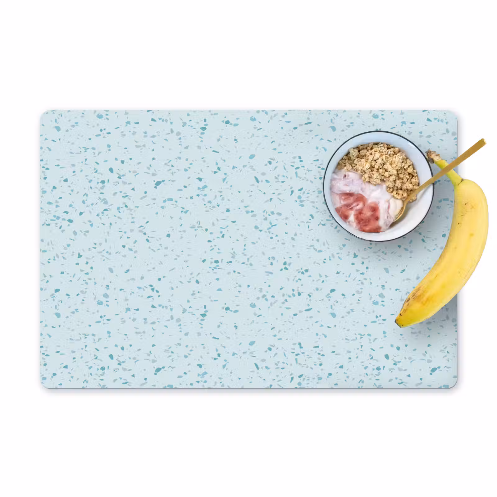 Tischset - Terrazzo - Muster - Bunt - Babyblau — 1