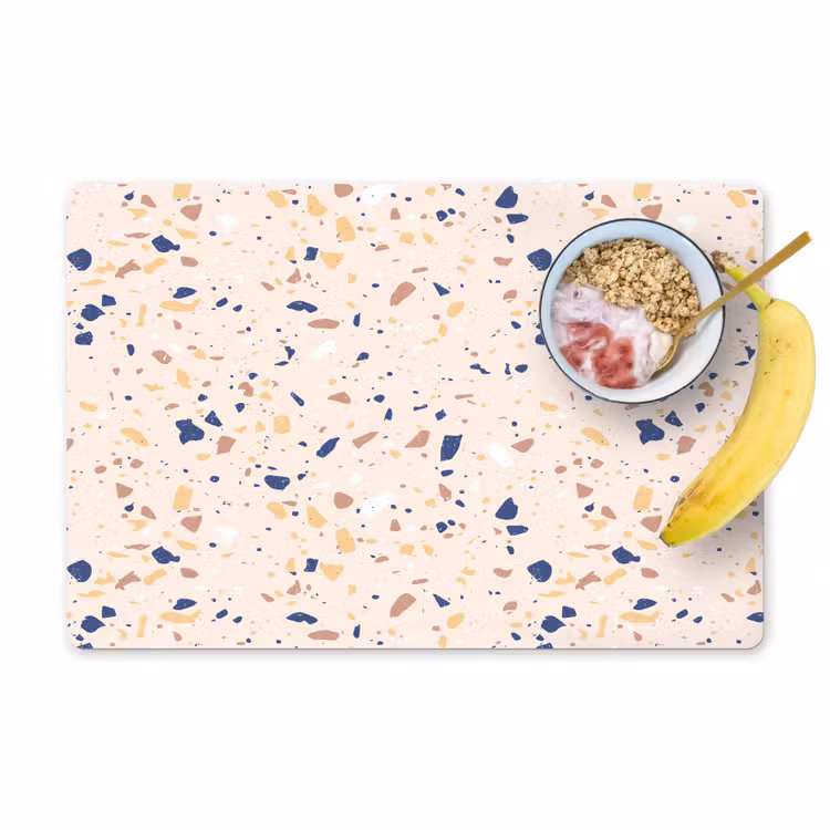 Tischset - Terrazzo - Muster - Bunt - Indigo — 1
