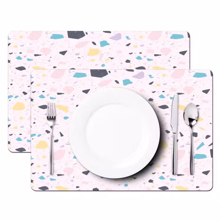 Tischset - Terrazzo - Muster - Weich - Bonbon — 2