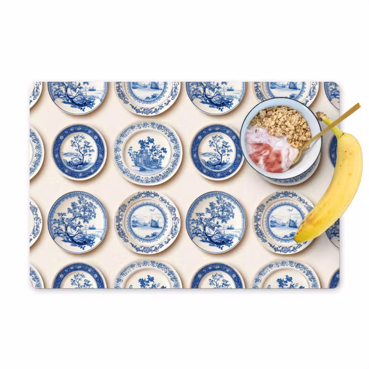 Tischset - 6 Stück - Schilder - Bäume - Pflanzen - Blau - 6 Stück — 1