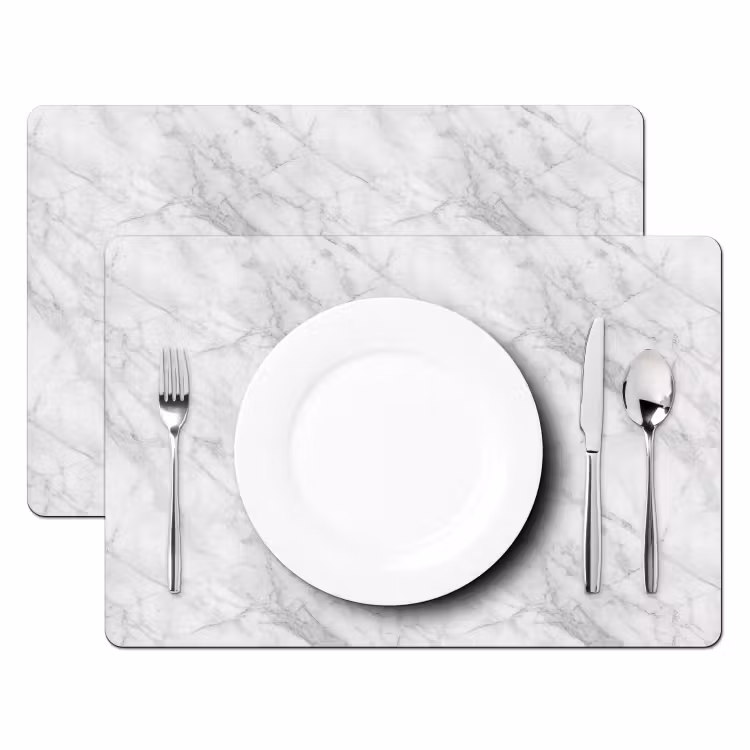 Tischset - 6 Stück - Klassisch - Marmor - Grau - 6 Stück — 2