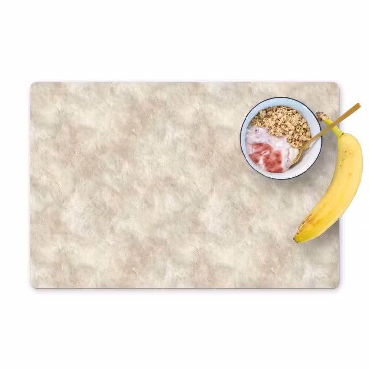 Tischset - 6 Stück - Beige - Reliefstruktur - Naturstein - 6 Stück — 1