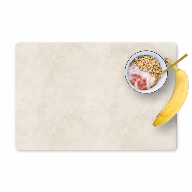 Tischset - 6 Stück - Creme - Glatt - Beton - 6 Stück — 1