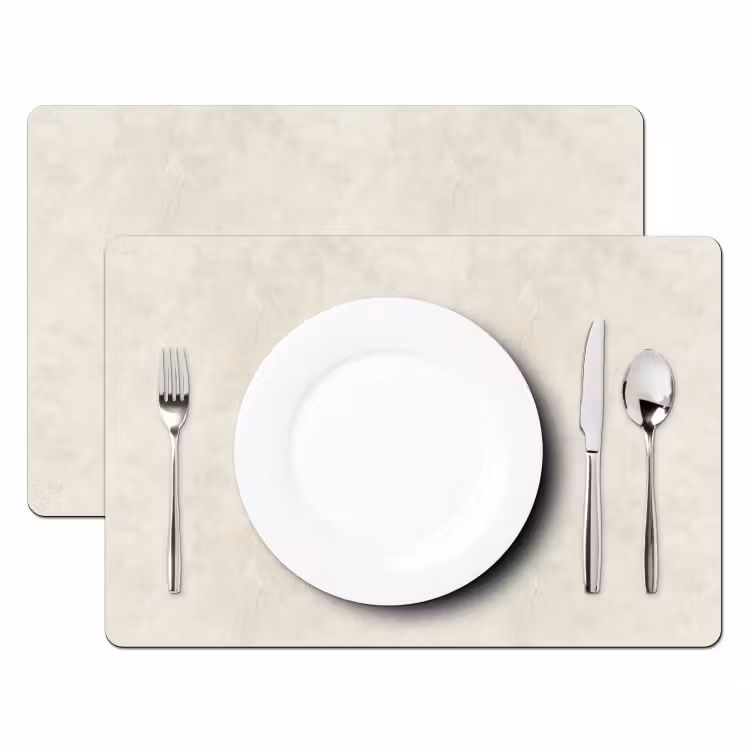 Tischset - 6 Stück - Creme - Glatt - Beton - 6 Stück — 2