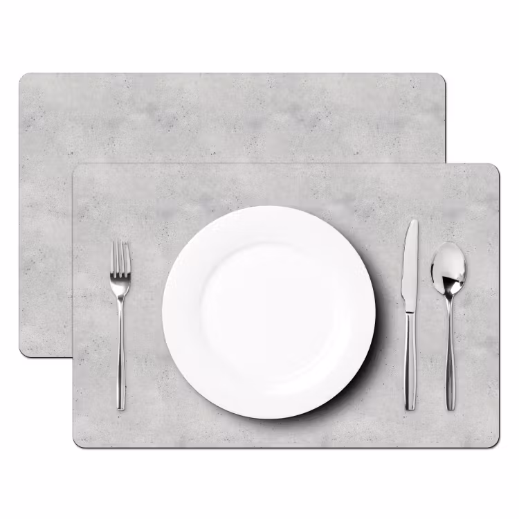 Tischset - 6 Stück - Grau - Konkret - Neutral - 6 Stück — 2