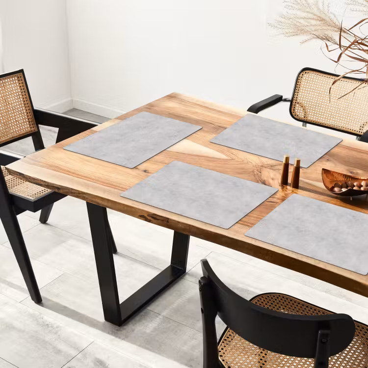 Tischset - 6 Stück - Grau - Konkret - Neutral - 6 Stück — 4