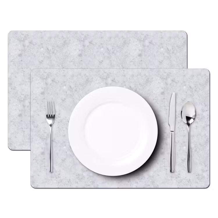 Tischset - 6 Stück - Grau - Terrazzo-Effekt - Beton - 6 Stück — 2