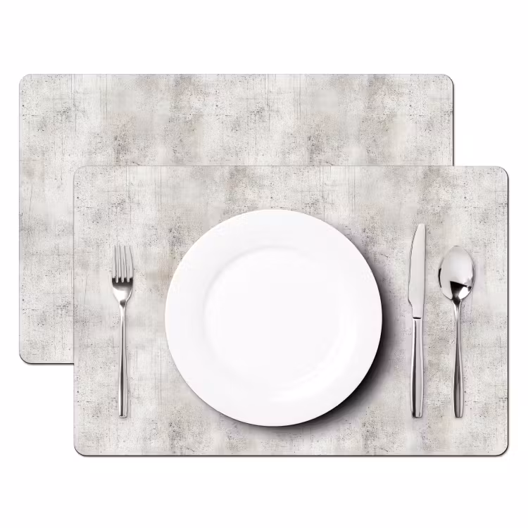 Tischset - 6 Stück - Grau - Beton - Verwittert - 6 Stück — 2
