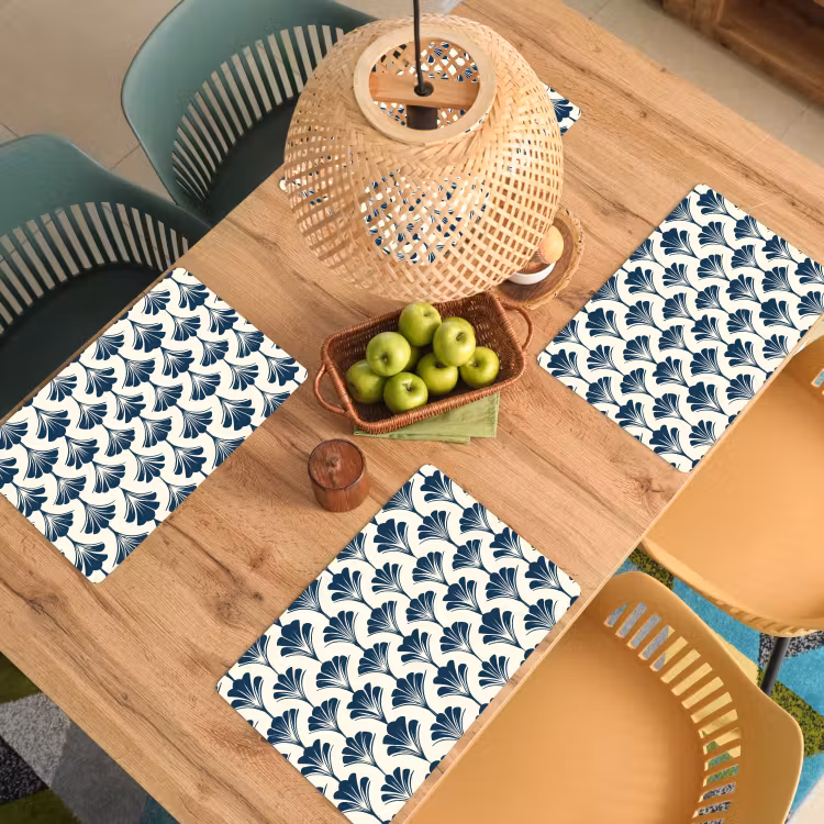 Tischset - 6 Stück - Klassisch - Motiv - Blau - 6 Stück — 3