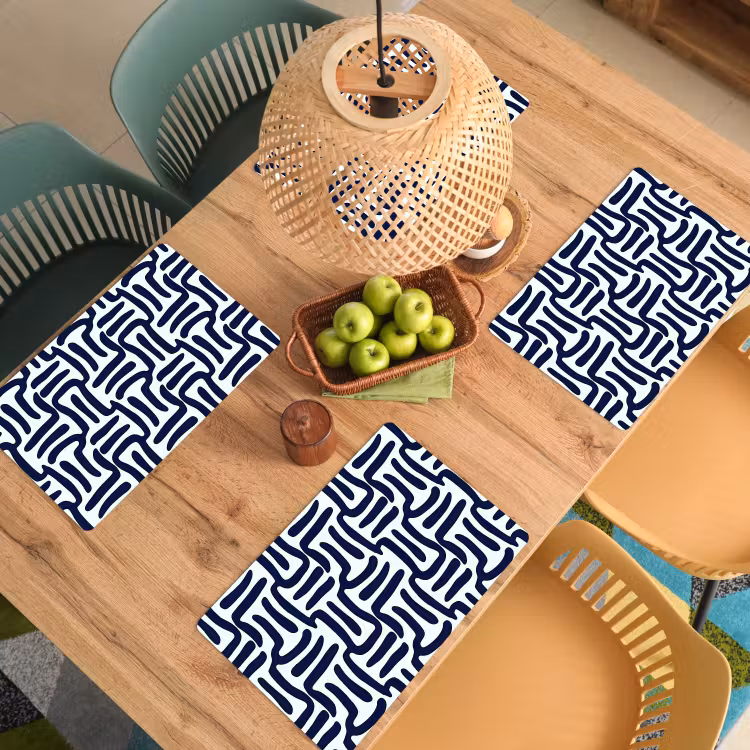 Tischset - 6 Stück - Abstrakt - Modern - Blau - 6 Stück — 3
