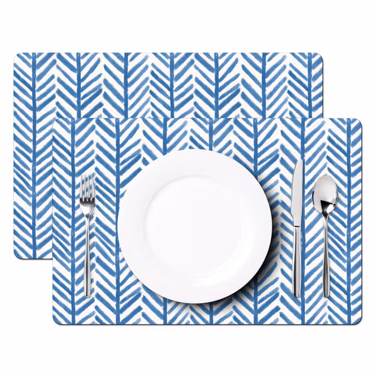 Tischset - 6 Stück - Muster - Gestreift - Blau - 6 Stück — 2