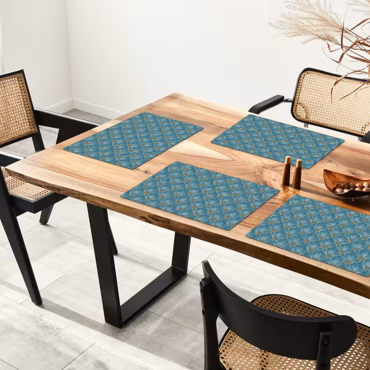 Tischset - 6 Stück - Symmetrisch - Muster - Blau - 6 Stück — 4