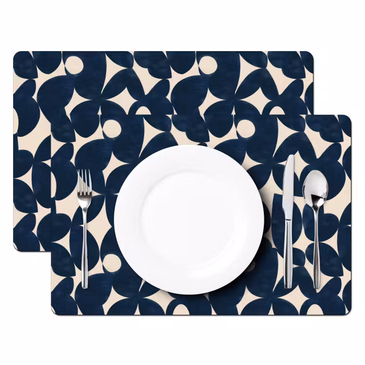 Tischset - 6 Stück - Modern - Geometrisch - Blau - 6 Stück — 2
