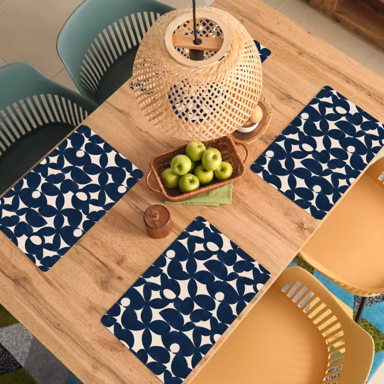 Tischset - 6 Stück - Modern - Geometrisch - Blau - 6 Stück — 3