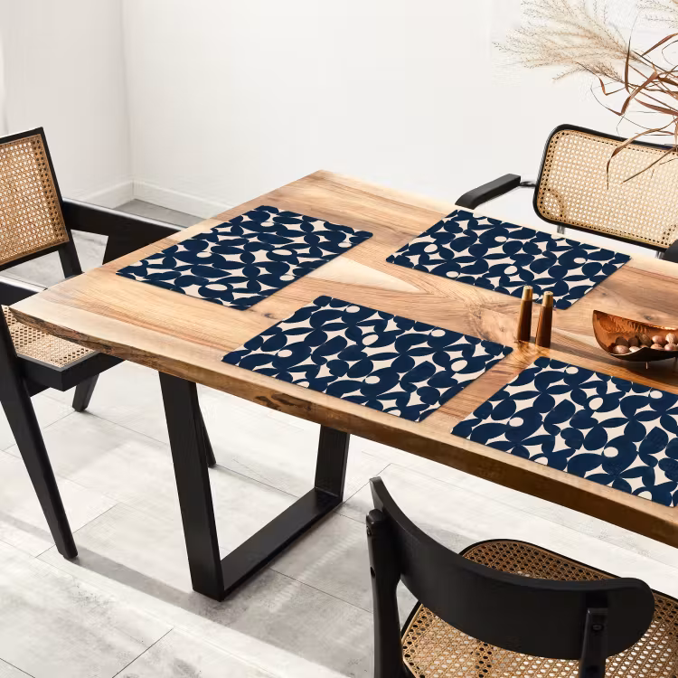Tischset - 6 Stück - Modern - Geometrisch - Blau - 6 Stück — 4