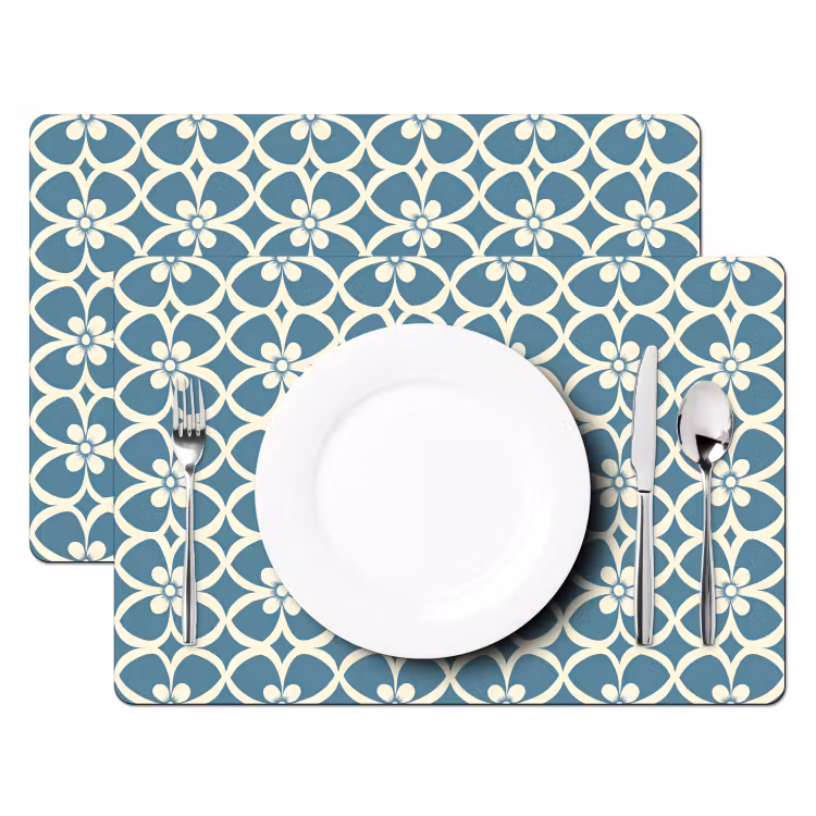 Tischset - 6 Stück - Muster - Symmetrisch - Blau - 6 Stück — 2