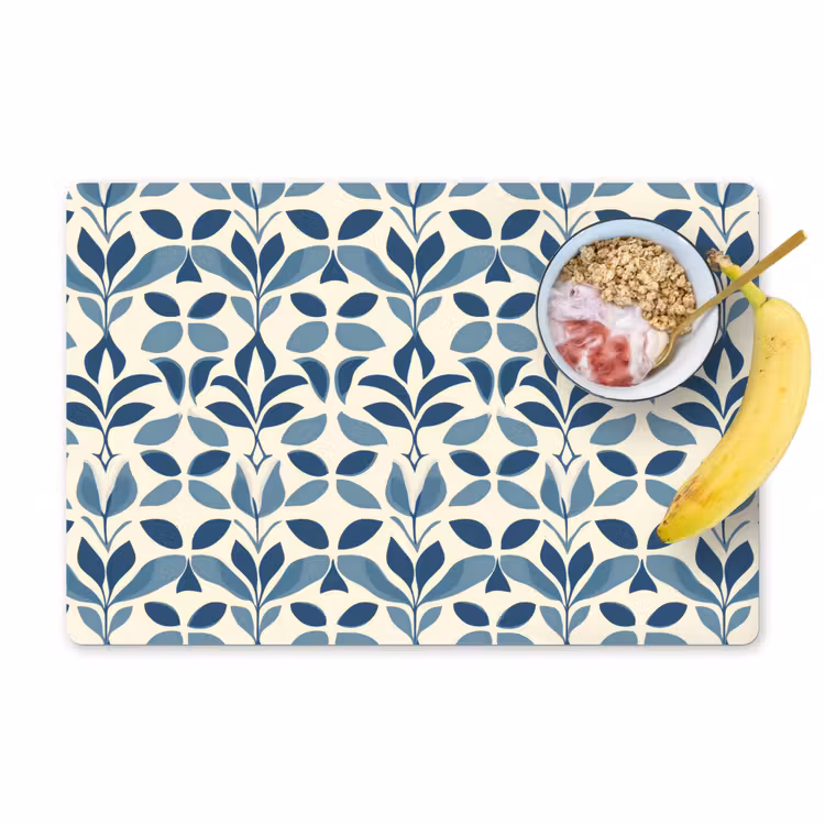 Tischset - 6 Stück - Flora - Modern - Blau - 6 Stück — 1