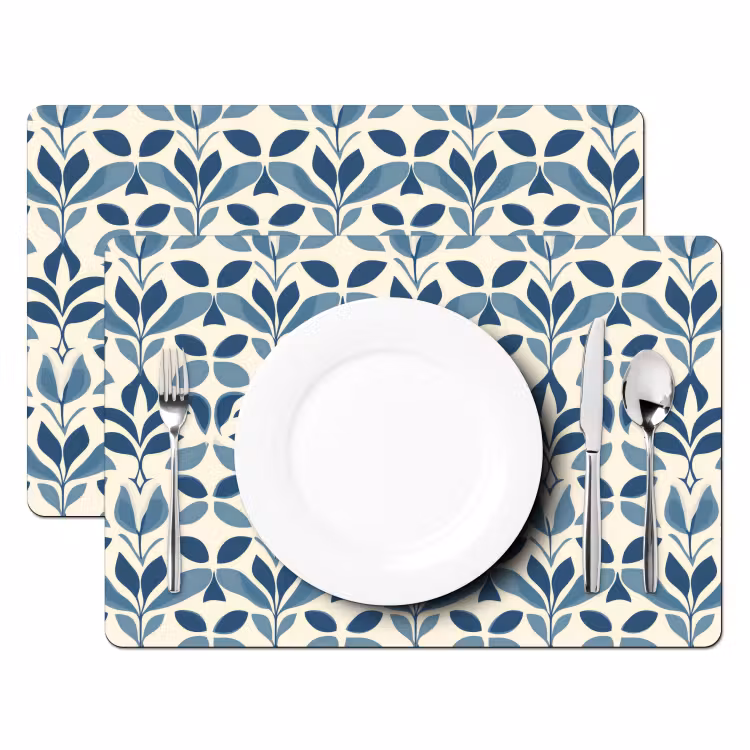 Tischset - 6 Stück - Flora - Modern - Blau - 6 Stück — 2