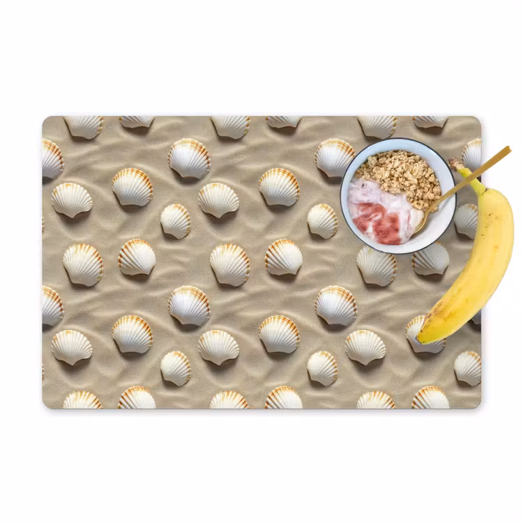 Tischset - 6 Stück - Muscheln - Sand - Maritim - 6 Stück — 1