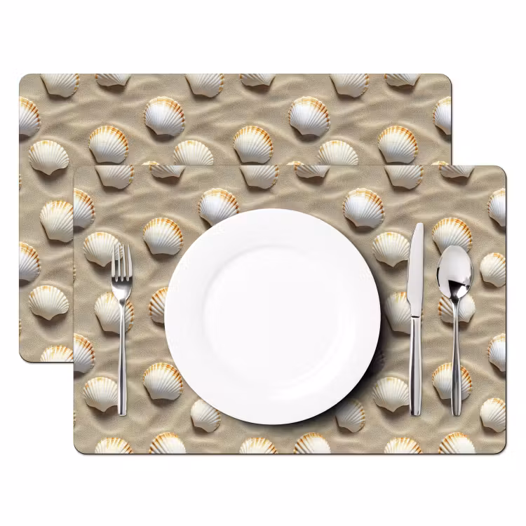 Tischset - 6 Stück - Muscheln - Sand - Maritim - 6 Stück — 2