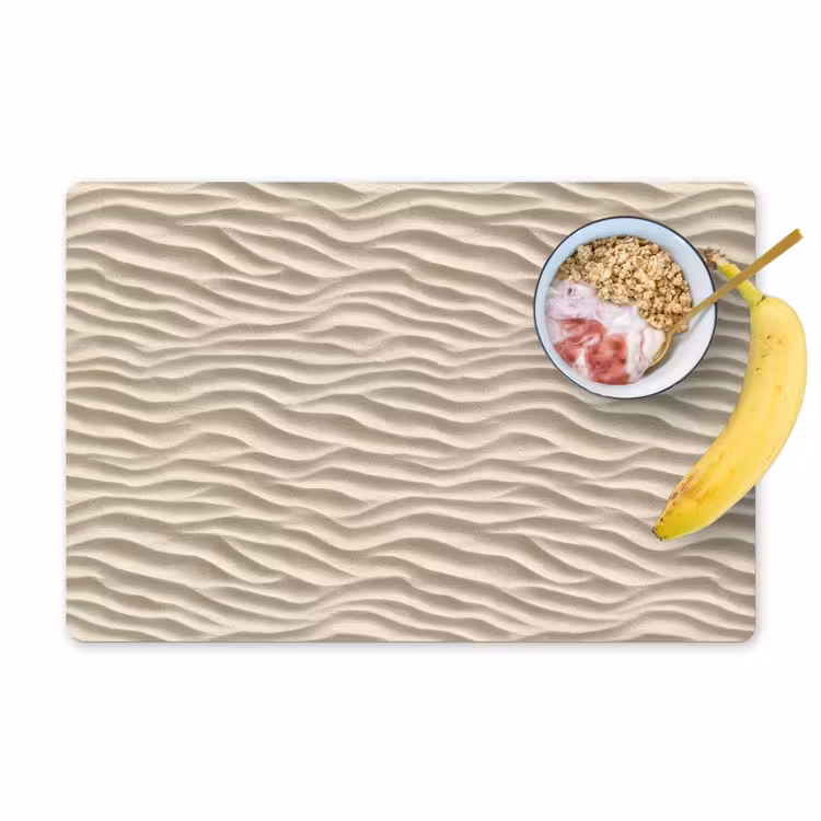 Tischset - 6 Stück - Sand - Wellen - Beige - 6 Stück — 1