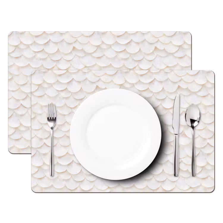Tischset - 6 Stück - Waage - Weiß - Elegant - 6 Stück — 2
