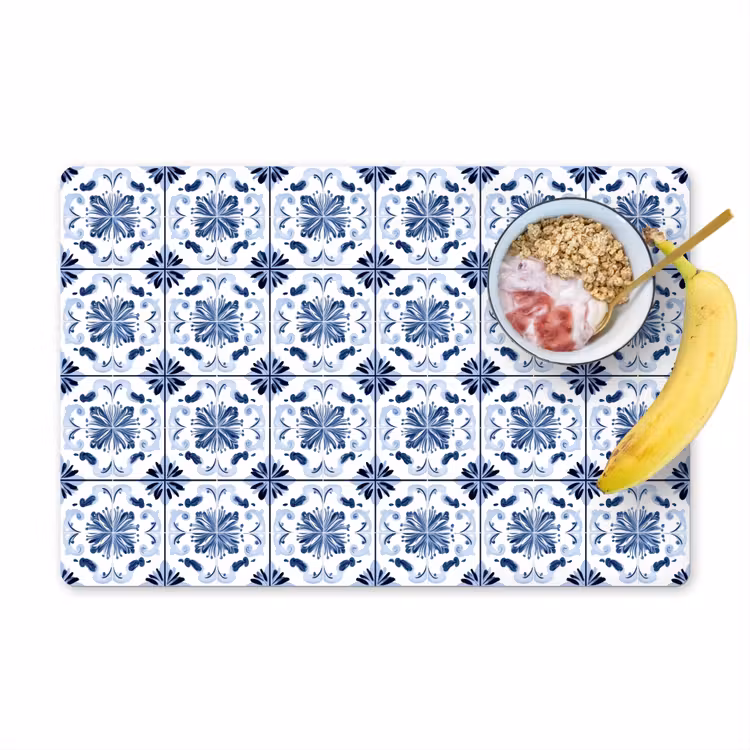 Tischset - 6 Stück - Muster - Fliese - Blau - 6 Stück — 1