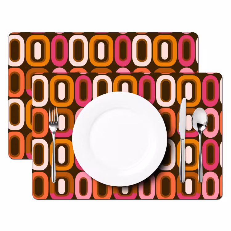 Tischset - 6 Stück - Modern - Retro - Farbenfroh - 6 Stück — 2