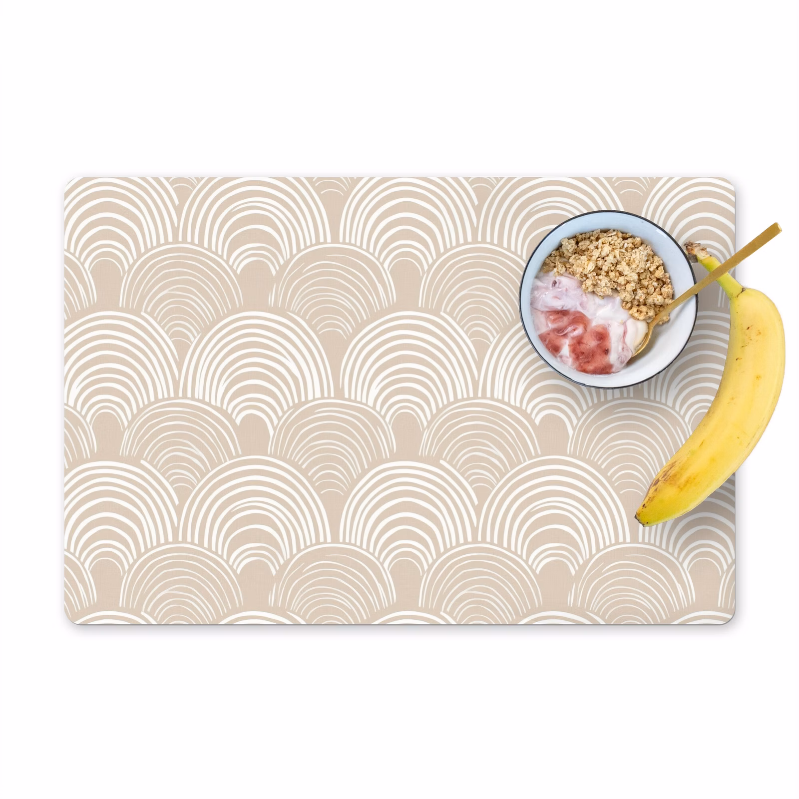 Tischset - 6 Stück - Wellen - Textur - Beige - 6 Stück — 1