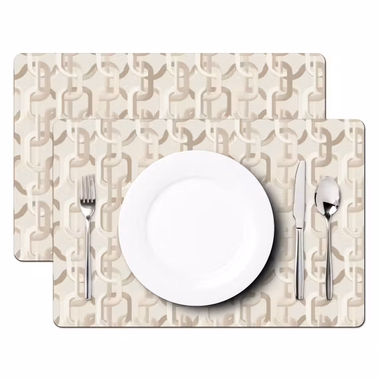 Tischset - 6 Stück - Motiv - Abstrakt - Beige - 6 Stück — 2