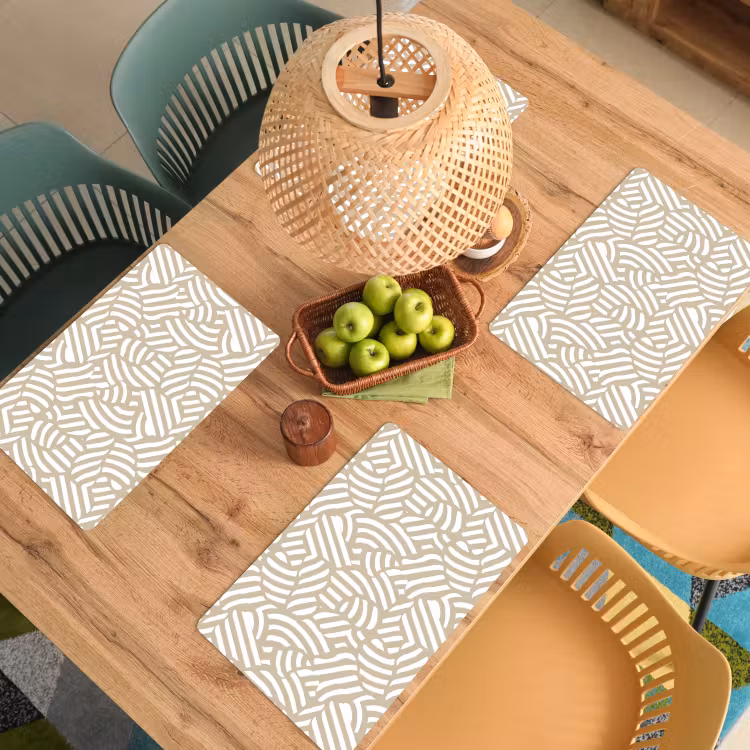 Tischset - 6 Stück - Abstrakt - Modern - Beige - 6 Stück — 3